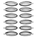 7.5cm Assorted Colour Stone Covered Oval Hair Clips