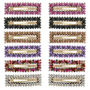 7.5cm Assorted Colour Stone Rectangular Hair Snapclips