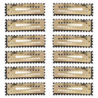 7.5cm Assorted Colour Stone Rectangular Hair Snapclips