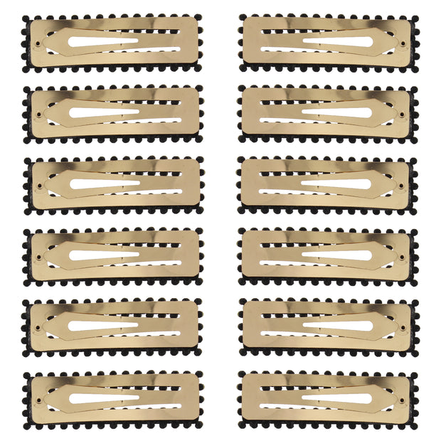 7.5cm Assorted Colour Stone Covered Rectangular Shaped Snapclips