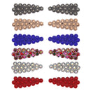 7.5cm Colour Stone Covered Rectangular Hair Snapclips
