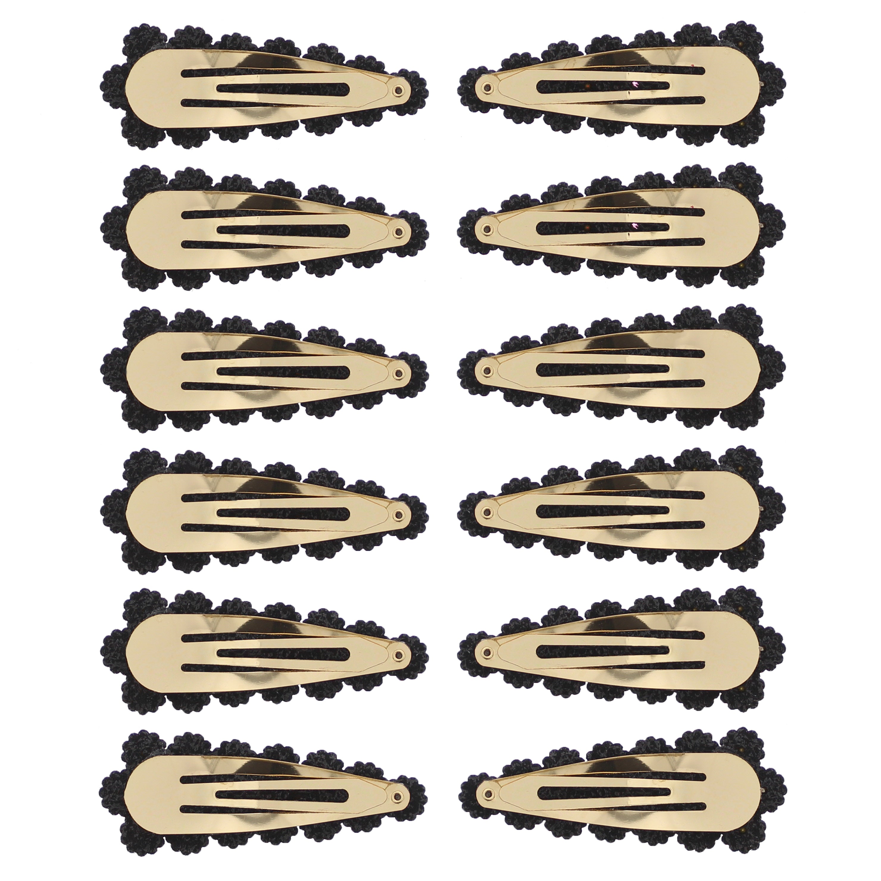 7.5cm Colour Stone Covered Rectangular Hair Snapclips