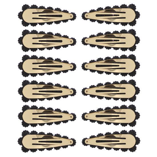 7.5cm Colour Stone Covered Rectangular Hair Snapclips