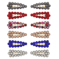 7.5cm Colour Stone Rectangular Hair Snapclips