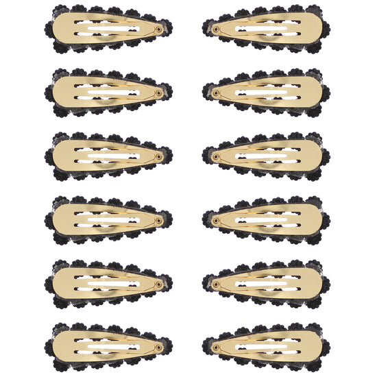 7.5cm Colour Stone Rectangular Hair Snapclips