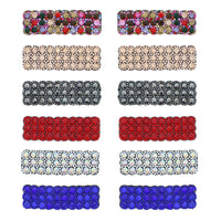 8cm Assorted Stone Hair Snap Clips