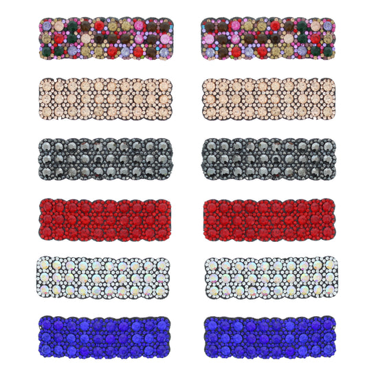 8cm Assorted Stone Hair Snap Clips