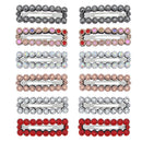 8cm Assorted Stone Covered Hair Snap Clips