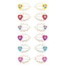 5cm Polka Dot Hair Snapclips with Teddy Bear Heart