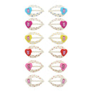 5cm Polka Dot Hair Snapclips with Cat Heart
