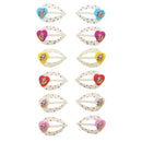 5cm Polka Dot Hair Snapclips with Clown Heart