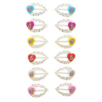 5cm Polka Dot Hair Snapclips with Clown Heart