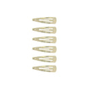 6 on a Card 5cm Gold Metal Hair Snapclips