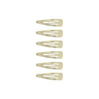 6 on a Card 5cm Gold Metal Hair Snapclips