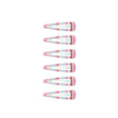 6 on a Card 5cm Baby Pink/ Baby Blue & Brown Stripe Hair Snapclips