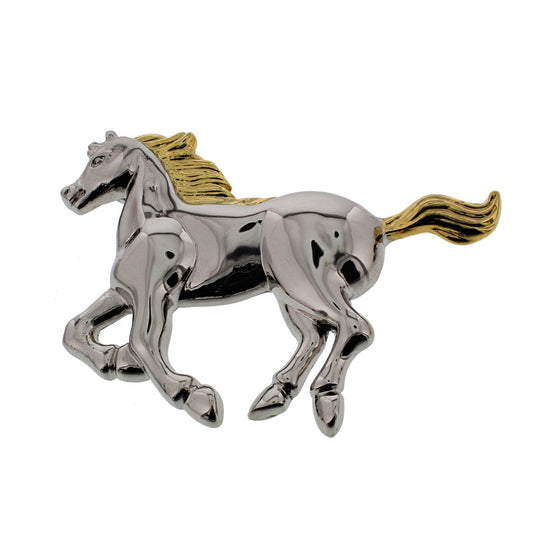 Horses with Golden Hair Brooch