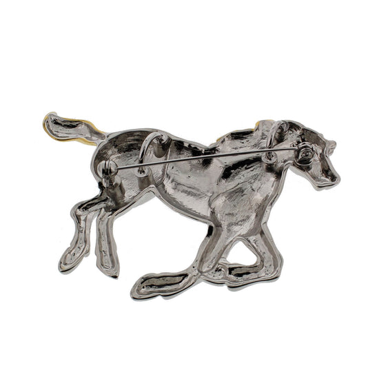 Horses with Golden Hair Brooch