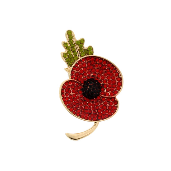 Stone Poppy Brooch