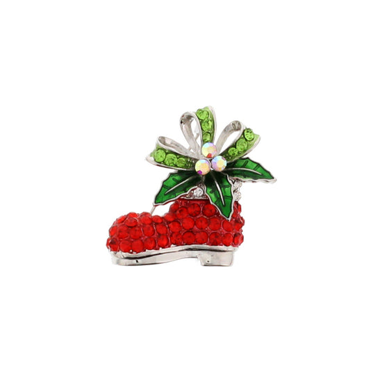 Christmas Themed Ice Skate Brooch