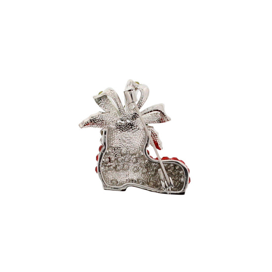 Christmas Themed Ice Skate Brooch