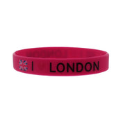 Black "I Love London" Silicon Bracelet