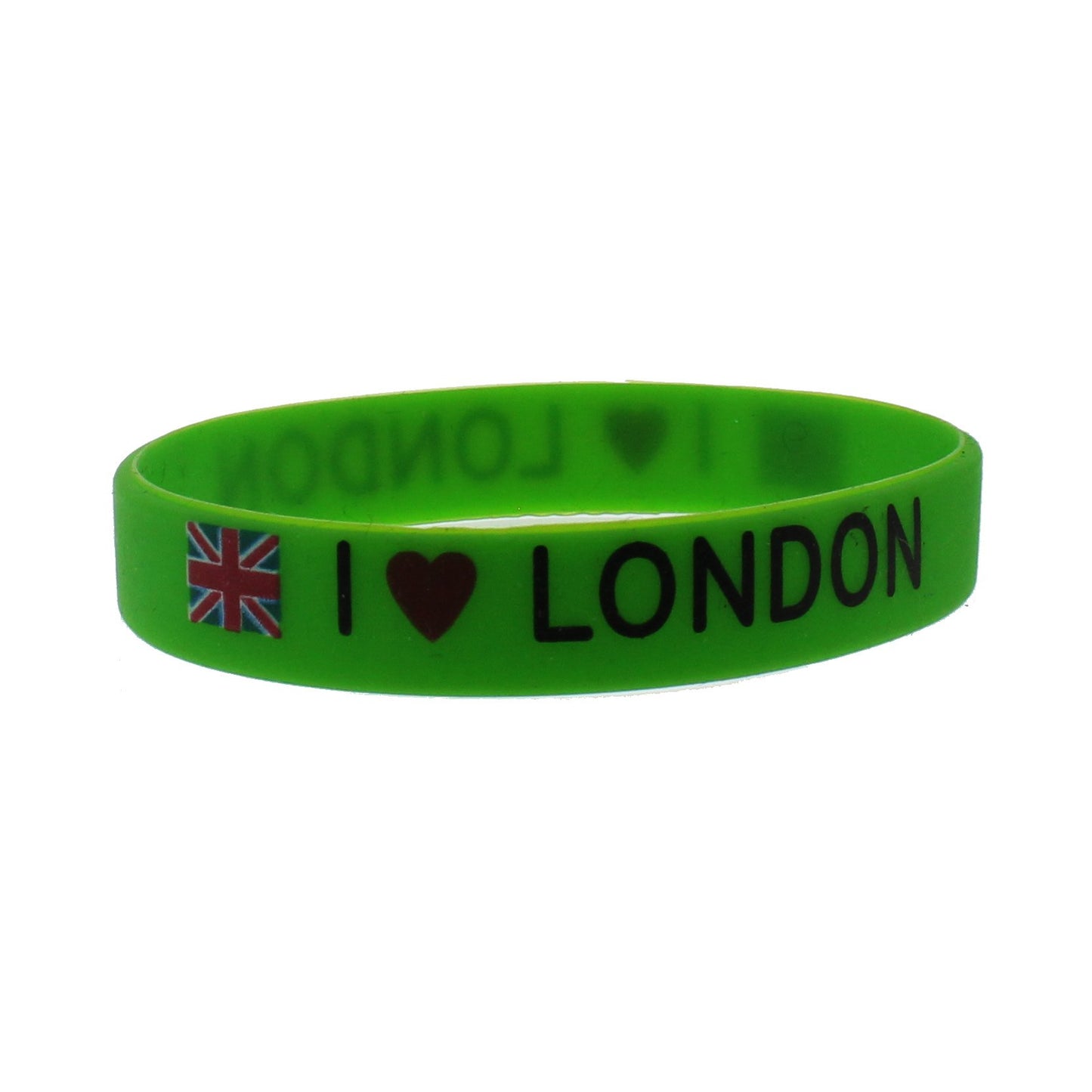 Black "I Love London" Silicon Bracelet