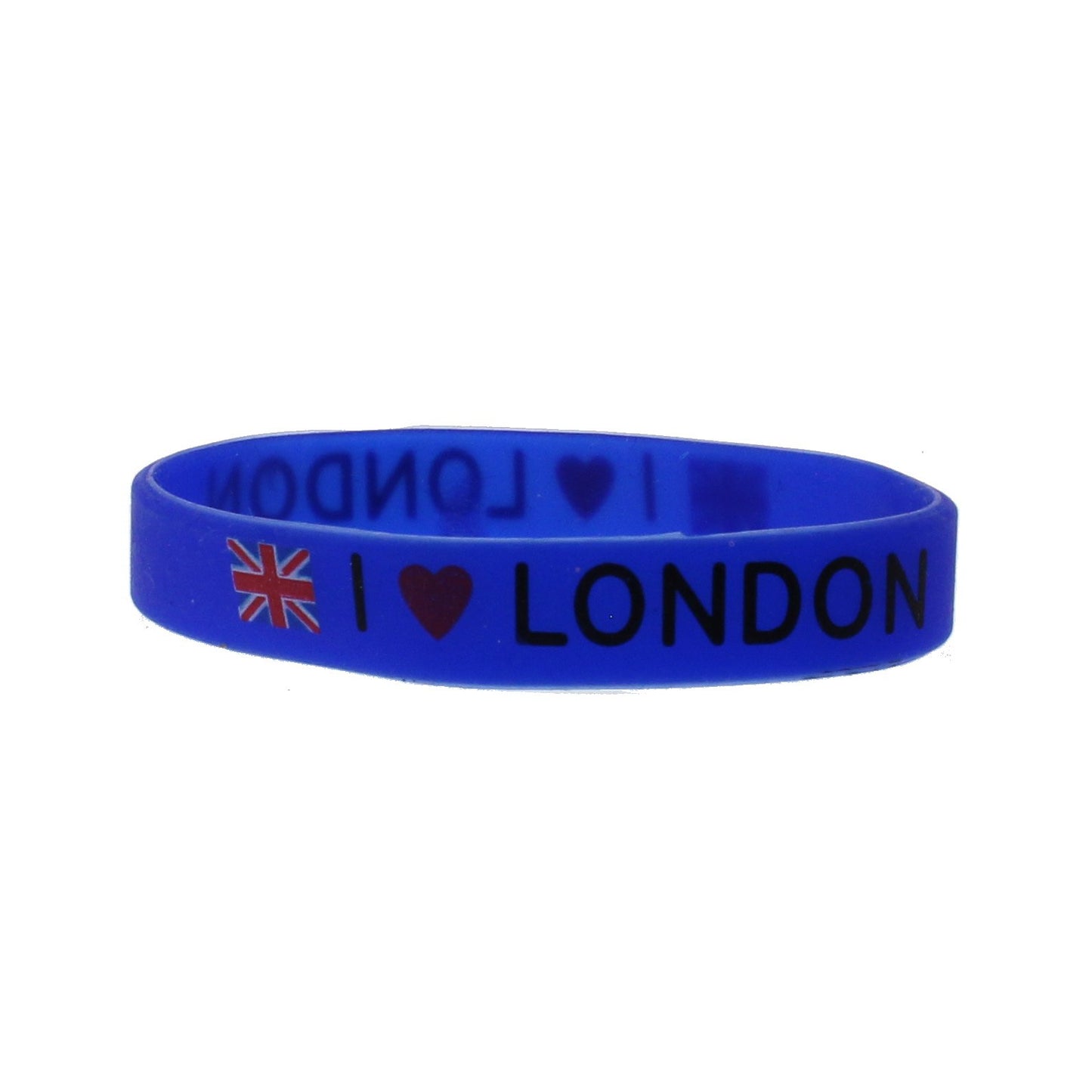 Black "I Love London" Silicon Bracelet
