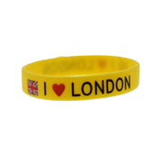 Black "I Love London" Silicon Bracelet
