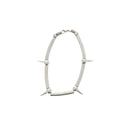 4 Silver Spike Ball Bar Bracelet
