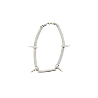 4 Silver Spike Ball Bar Bracelet