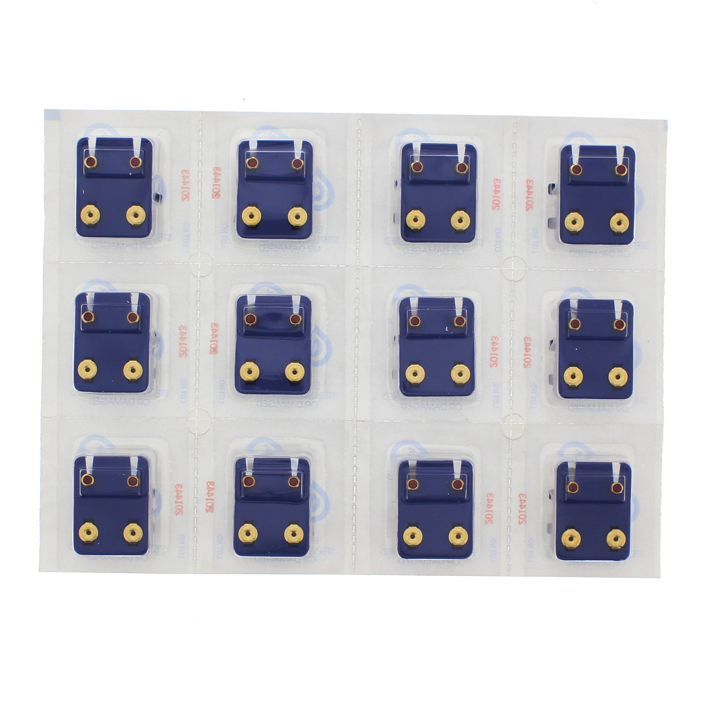 Garnet Stone Gold Plated Caflon Ear Studs