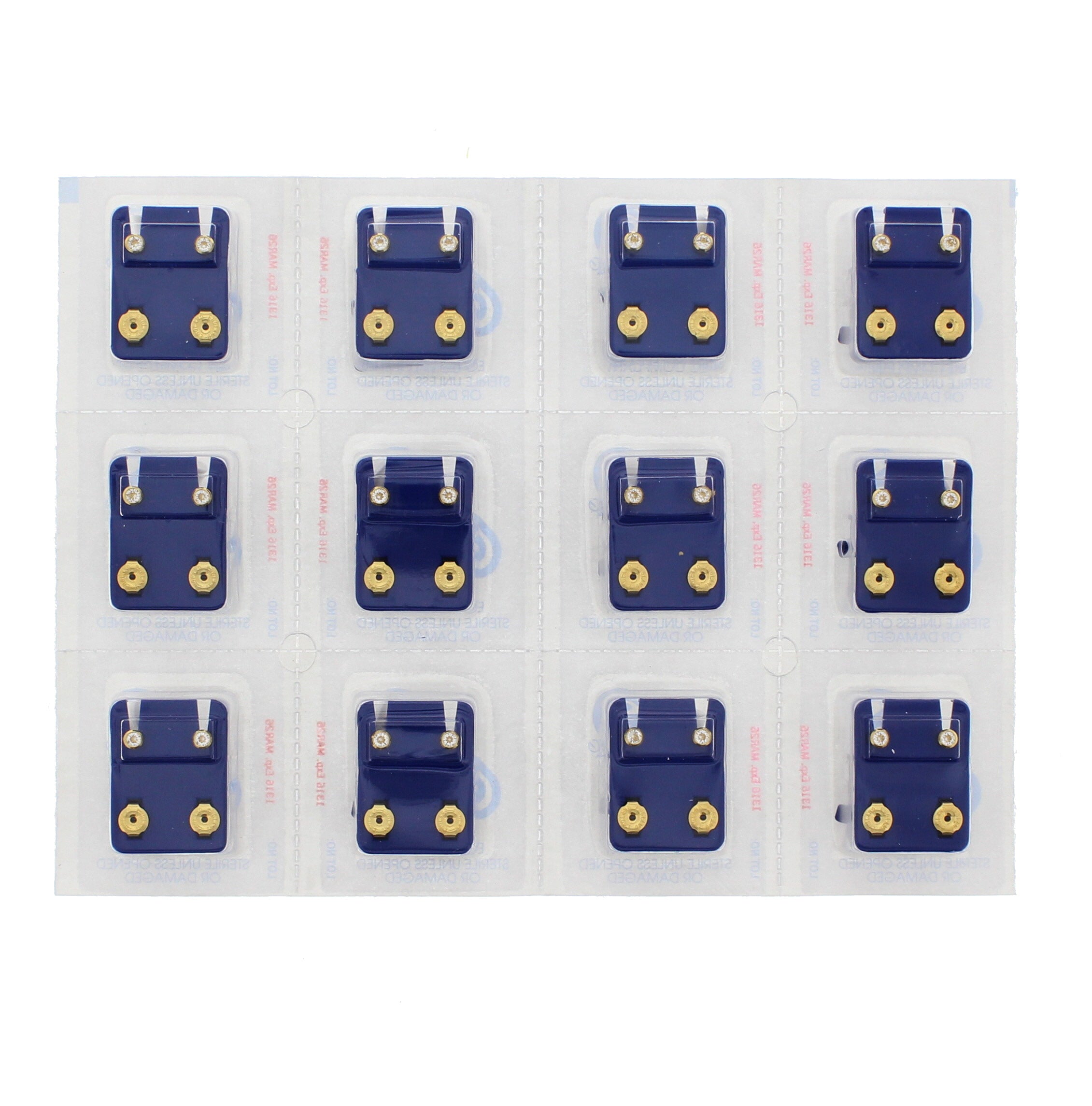 Clear Crystal Stone Gold Plated Caflon Ear Studs