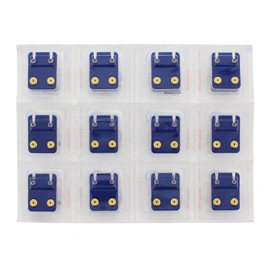 Sapphire Stone Gold Plated Caflon Ear Studs