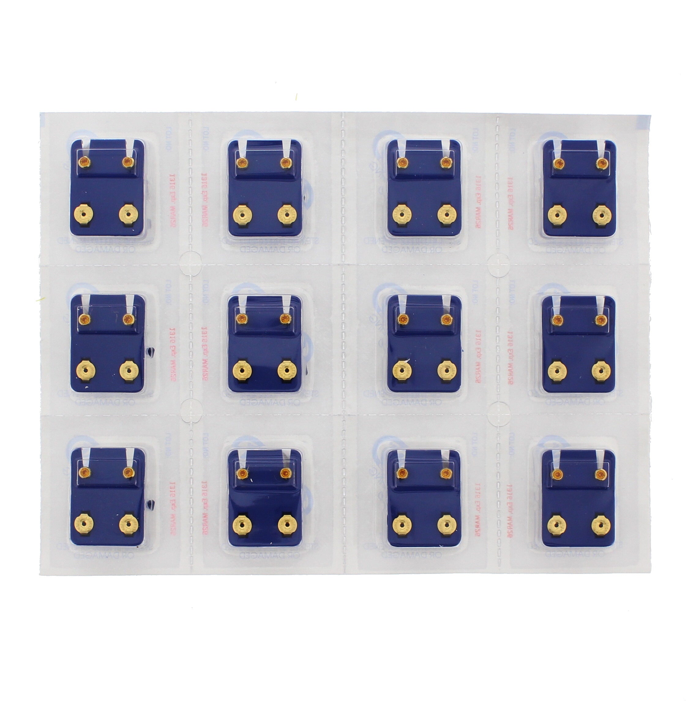 Topaz Stone Gold Plated Caflon Ear Studs
