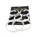 3 on a Card Patterned Hoop Earrings