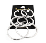 3 on a Card Patterned Hoop Earrings