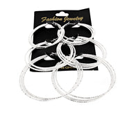 3 on a Card Multi-Hoop Patterned Earrings