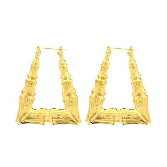 Bamboo Style Shape Earrings