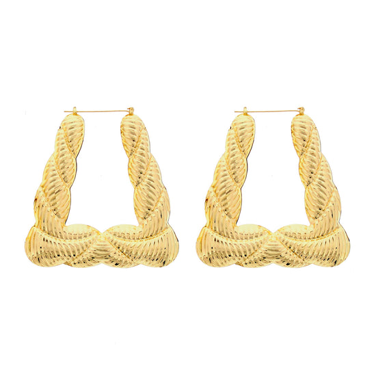 Crinkle Effect Shape Earrings