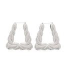 Crinkle Effect Shape Earrings