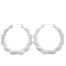 Bamboo Style Hoop Earrings