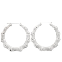 Bamboo Style Hoop Earrings