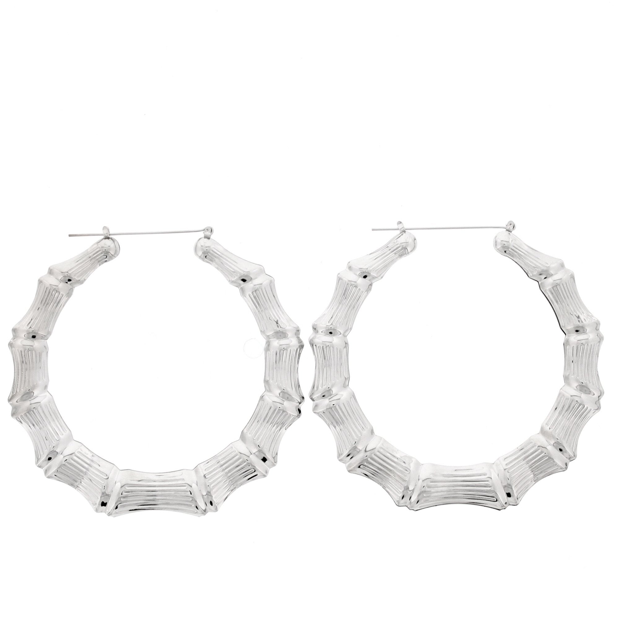 Bamboo Style Hoop Earrings