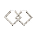 Square Shaped Bamboo Style Earrings
