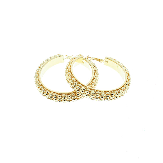 Thick Patterned Hoop Earrings