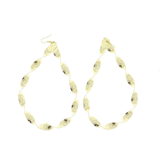 Large Twisted Tear Drop Earrings