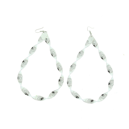 Large Twisted Tear Drop Earrings