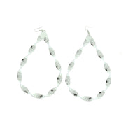 Large Twisted Tear Drop Earrings (Height - 11cm, Width - 6.6cm)