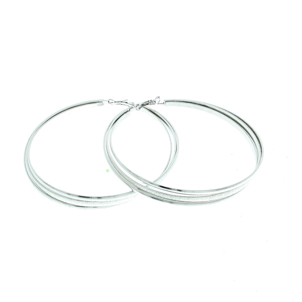 Triple Hoop Earrings (Diamater - 7.8cm)