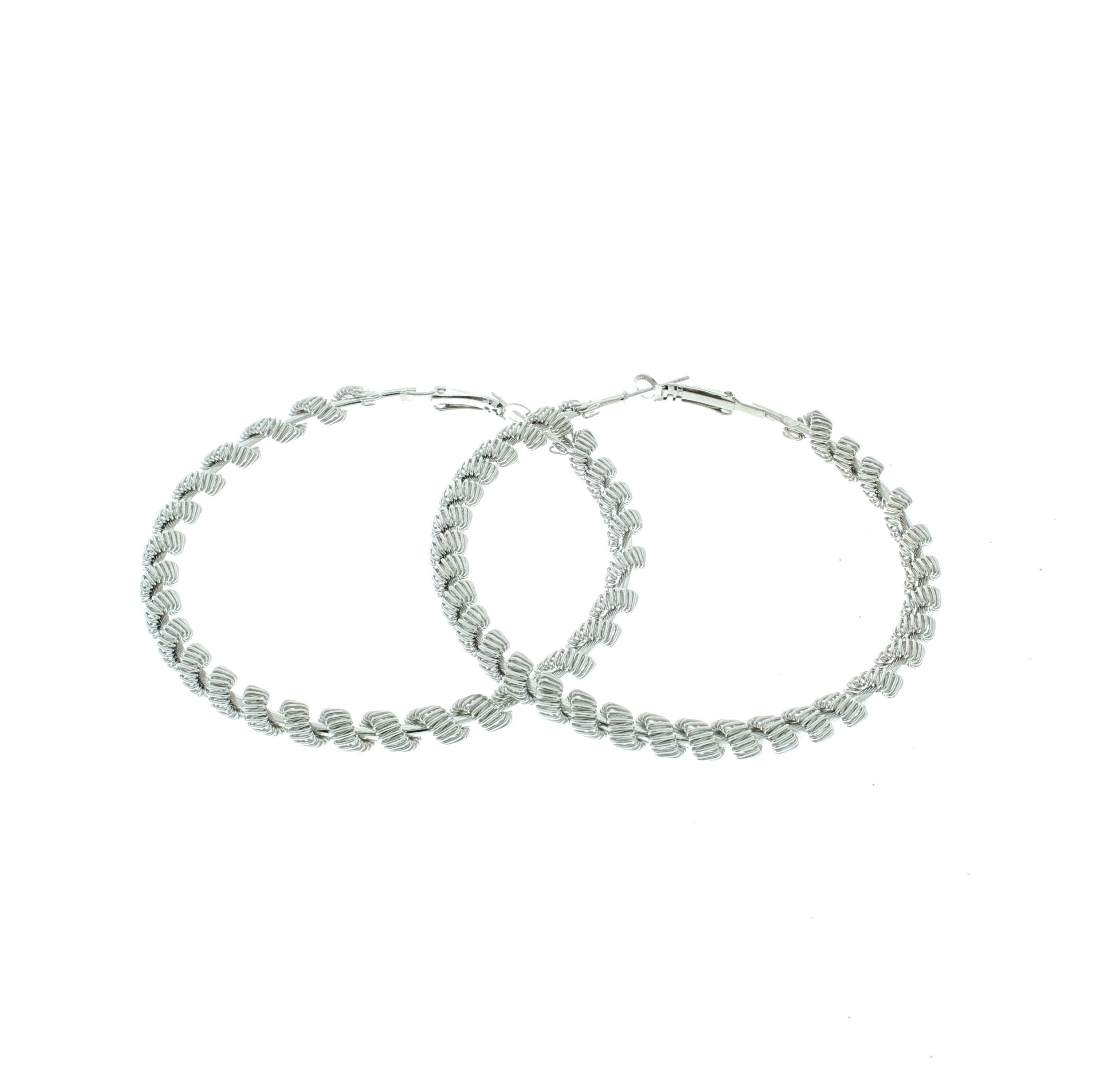 Patterned Hoop Earrings